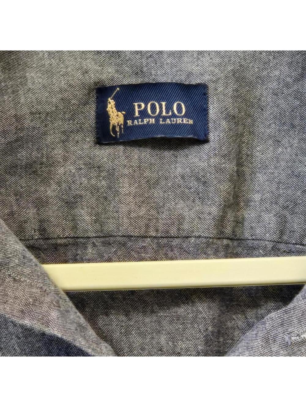 Polo Ralph Lauren Men's Blue and Grey Shirt